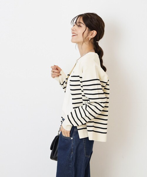 SHOO・LA・RUE（シューラルー）の「◆大人上品に スポンディッシュ パール調ボタンカーディガン（カーディガン/ボレロ・レディース・ホワイト系その他3/ホワイト/イエロー/ブラック・02/03/04）」の12枚目の写真