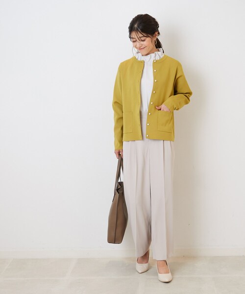 SHOO・LA・RUE（シューラルー）の「◆大人上品に スポンディッシュ パール調ボタンカーディガン（カーディガン/ボレロ・レディース・ホワイト系その他3/ホワイト/イエロー/ブラック・02/03/04）」の14枚目の写真