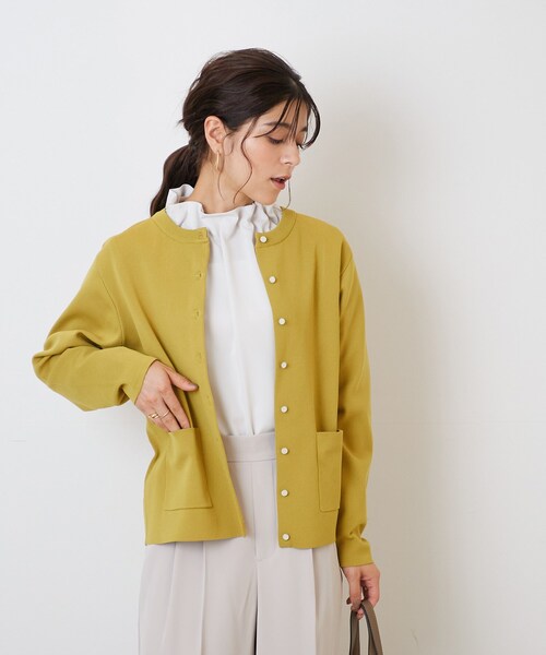 SHOO・LA・RUE（シューラルー）の「◆大人上品に スポンディッシュ パール調ボタンカーディガン（カーディガン/ボレロ・レディース・ホワイト系その他3/ホワイト/イエロー/ブラック・02/03/04）」の17枚目の写真