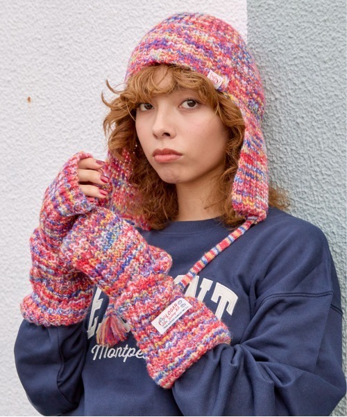 PBLIM（ページボーイリム）の「PBLIM/ローガンコラボニットキャップ（キャップ・レディース・パープル系その他/ピンク系その他・FREE）」の10枚目の写真