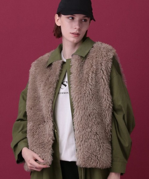 【新品未使用】SORIN ソリン　アウター　ベスト　ファーベスト SORIN（ソリン ）の「Synthetic Fur Lace-up Vest（その他