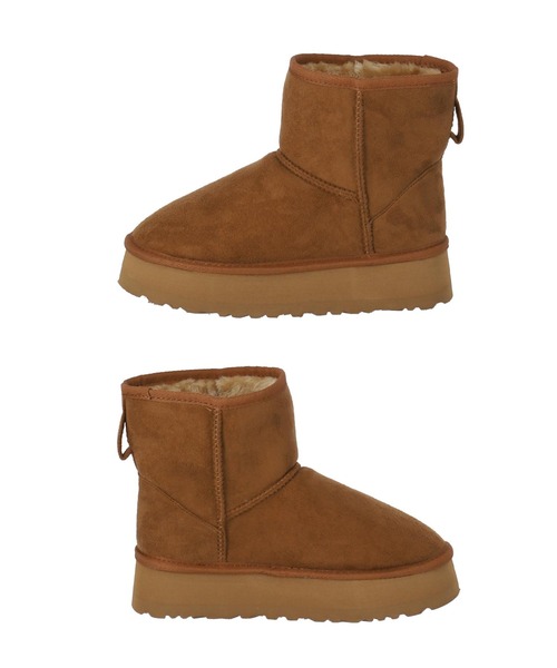 anap mimpi（アナップミンピ）の「厚底ムートンショートブーツ（ブーツ・レディース・キャメル/ブラック・M/S/L）」の22枚目の写真