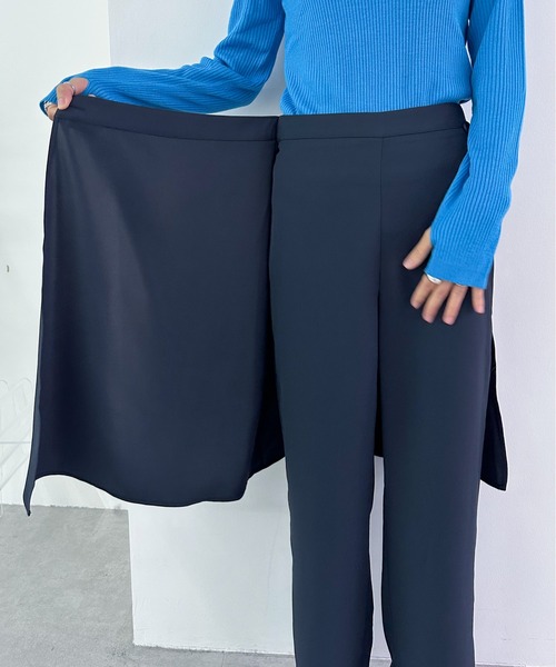 feepur（フェピュール）の「ラップレイヤードスラックス（スラックス・レディース・アイボリー/ネイビー/ブラック・MEDIUM/SMALL）」の12枚目の写真