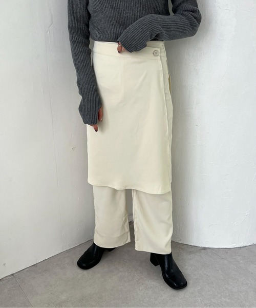 feepur（フェピュール）の「ラップレイヤードスラックス（スラックス・レディース・アイボリー/ネイビー/ブラック・MEDIUM/SMALL）」の18枚目の写真