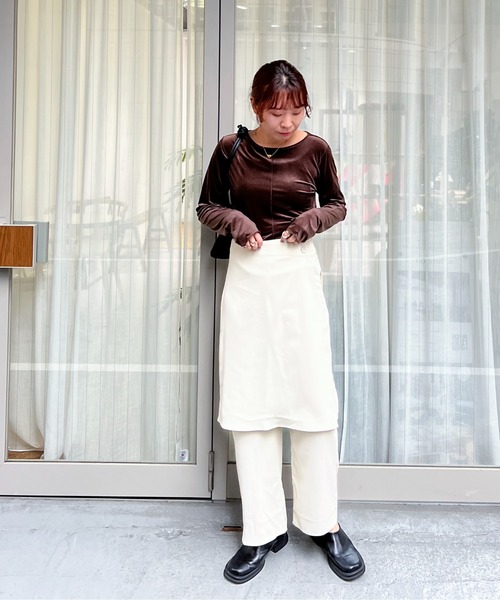 feepur（フェピュール）の「ラップレイヤードスラックス（スラックス・レディース・アイボリー/ネイビー/ブラック・MEDIUM/SMALL）」の17枚目の写真