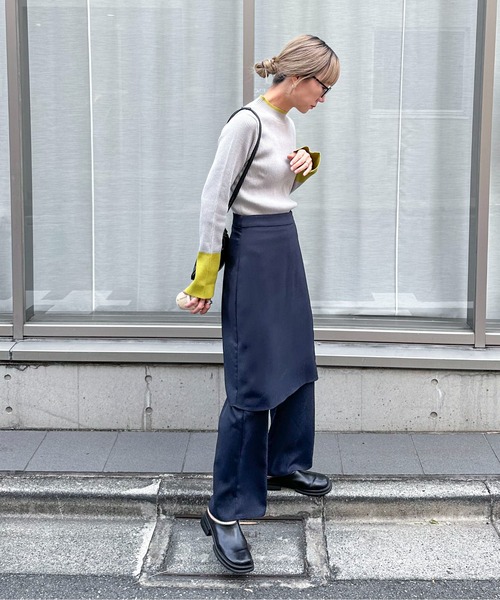 feepur（フェピュール）の「ラップレイヤードスラックス（スラックス・レディース・アイボリー/ネイビー/ブラック・MEDIUM/SMALL）」の19枚目の写真