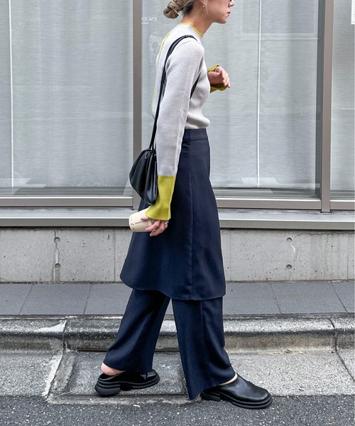 feepur（フェピュール）の「ラップレイヤードスラックス（スラックス・レディース・アイボリー/ネイビー/ブラック・MEDIUM/SMALL）」の20枚目の写真