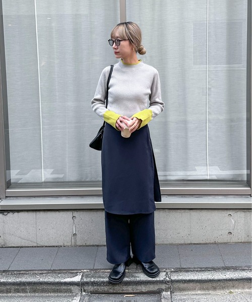 feepur（フェピュール）の「ラップレイヤードスラックス（スラックス・レディース・アイボリー/ネイビー/ブラック・MEDIUM/SMALL）」の21枚目の写真