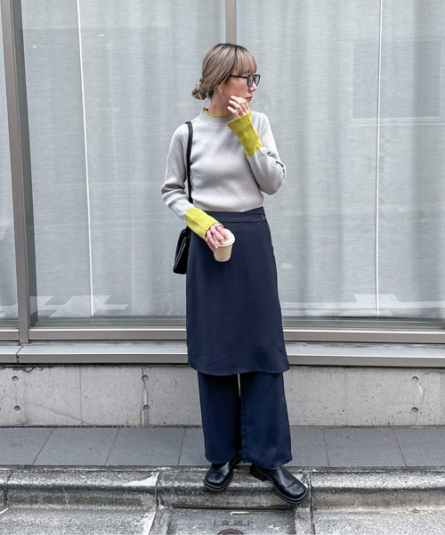 feepur（フェピュール）の「ラップレイヤードスラックス（スラックス・レディース・アイボリー/ネイビー/ブラック・MEDIUM/SMALL）」の22枚目の写真