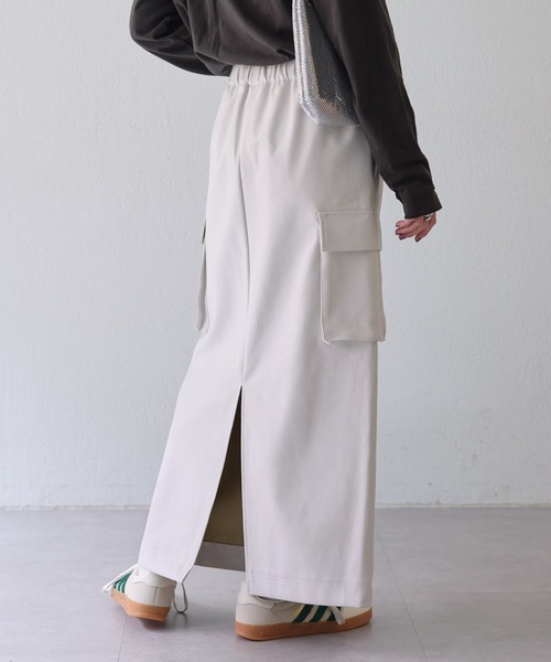 CIAOPANIC TYPY（チャオパニックティピー）の「レザーカーゴイージースカート（スカート・レディース・ブラック/アイボリー/カーキ・ONE SIZE）」の7枚目の写真