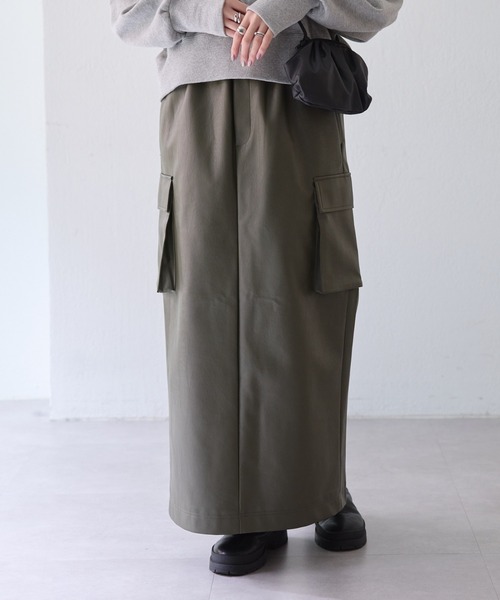 CIAOPANIC TYPY（チャオパニックティピー）の「レザーカーゴイージースカート（スカート・レディース・ブラック/アイボリー/カーキ・ONE SIZE）」の21枚目の写真