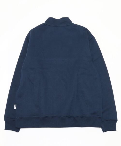 FILA（フィラ）の「FILA 裏起毛パイピングハーフジップ（スウェット・メンズ・グリーン/ネイビー・M/L）」の3枚目の写真