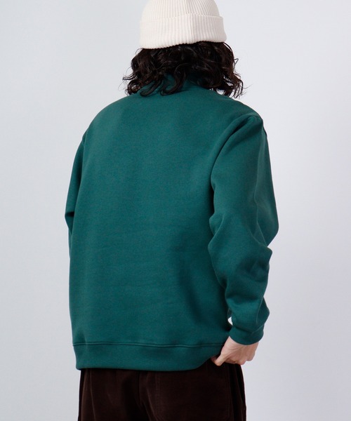 FILA（フィラ）の「FILA 裏起毛パイピングハーフジップ（スウェット・メンズ・グリーン/ネイビー・M/L）」の8枚目の写真