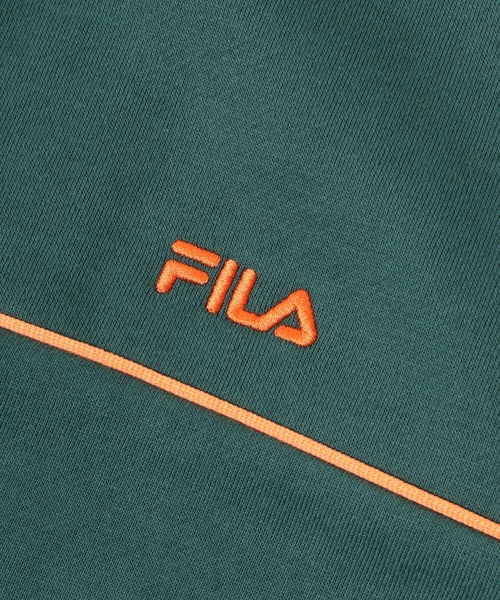 FILA（フィラ）の「FILA 裏起毛パイピングハーフジップ（スウェット・メンズ・グリーン/ネイビー・M/L）」の18枚目の写真