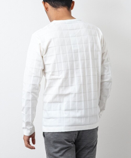 Stutostein Nolley's（シュテットシュタインノーリーズ）の「幾何学リンクス長袖Tシャツ（Tシャツ/カットソー・メンズ・チャコールグレー/ホワイト/ライトグレー/ライトブルー・L/M/S/XL）」の15枚目の写真