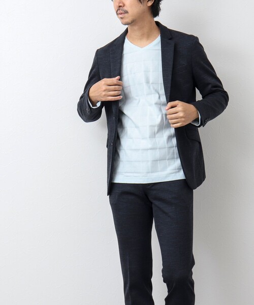 Stutostein Nolley's（シュテットシュタインノーリーズ）の「幾何学リンクス長袖Tシャツ（Tシャツ/カットソー・メンズ・チャコールグレー/ホワイト/ライトグレー/ライトブルー・L/M/S/XL）」の19枚目の写真