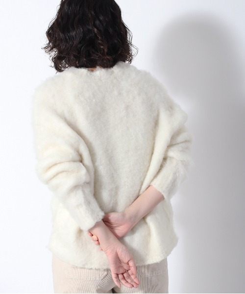 cepo(セポ)の「リングシャギークルーネックニット(ニット/セーター・レディース・オレンジ/グレー/オフホワイト/ブルー・M)」の13枚目の写真
