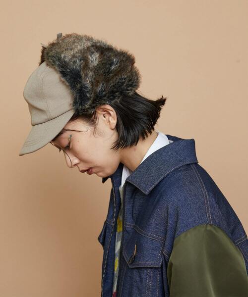 FRAPBOIS（フラボア）の「フライトキャップ（キャップ・レディース・ベージュ/ブラック・FREE）」の10枚目の写真