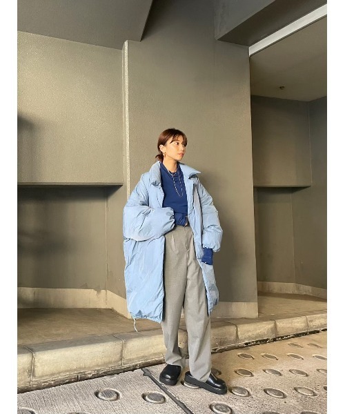 BLACK by moussy stand collar down coat