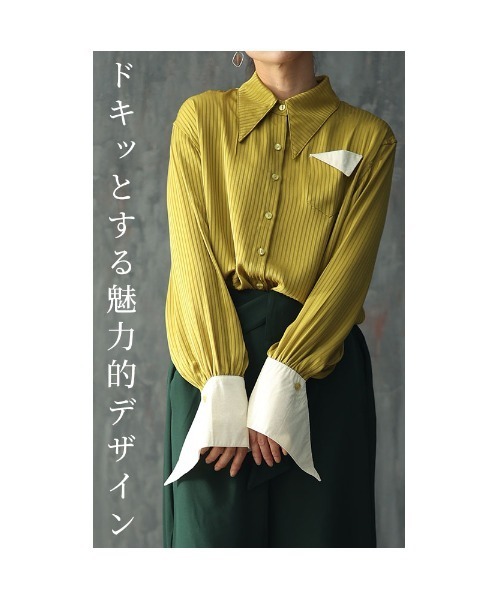 変形カフス長袖ブラウス（シャツ/ブラウス）｜Sawa a la mode（サワアラモード）