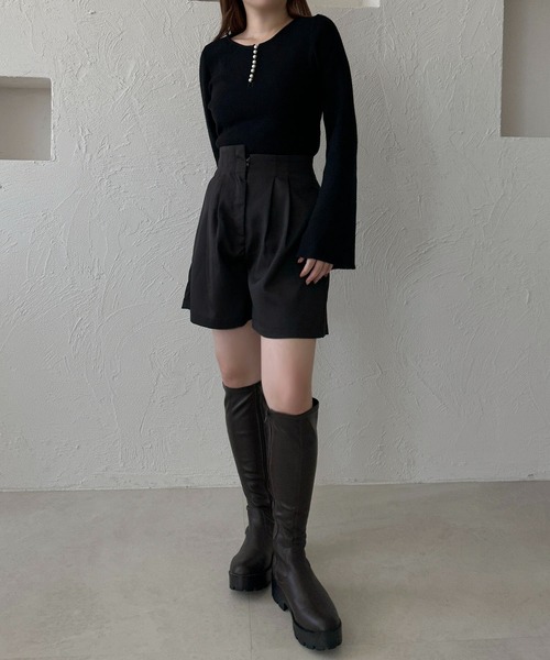 apres jour clair(アプレジュールクレア)の「【apres jour clair】パールボタンリブニット【ZOZOTOWN限定アイテム】(ニット/セーター・レディース・アイボリー/ラベンダー/グレー/ブラック・フリー/X-LARGE)」の18枚目の写真