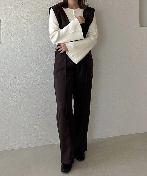 apres jour clair(アプレジュールクレア)の「【apres jour clair】パールボタンリブニット【ZOZOTOWN限定アイテム】(ニット/セーター・レディース・アイボリー/ラベンダー/グレー/ブラック・フリー/X-LARGE)」の11枚目の写真