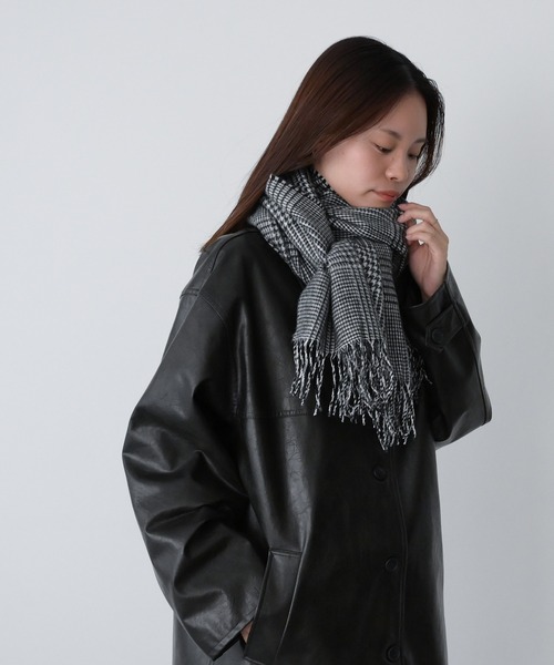 CANAL JEAN(キャナルジーン)の「El mar グレンチェックストール(ストール/ショール・レディース・ブラック系その他・ONE SIZE)」の2枚目の写真