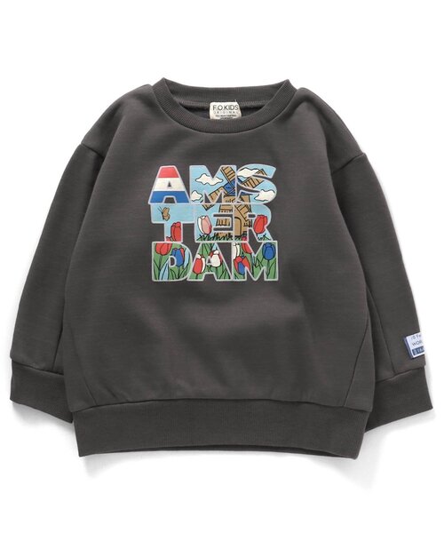 F.O.KIDS(エフオーキッズ)の「4色4柄世界旅行トレーナー(スウェット・キッズ・キナリ/ミント/チャコール/オレンジ・90/80/110/100/130/95/140/120)」の3枚目の写真