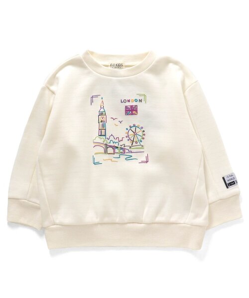F.O.KIDS(エフオーキッズ)の「4色4柄世界旅行トレーナー(スウェット・キッズ・キナリ/ミント/チャコール/オレンジ・90/80/110/100/130/95/140/120)」の2枚目の写真