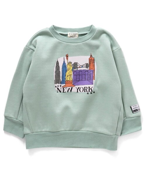 F.O.KIDS(エフオーキッズ)の「4色4柄世界旅行トレーナー(スウェット・キッズ・キナリ/ミント/チャコール/オレンジ・90/80/110/100/130/95/140/120)」の4枚目の写真