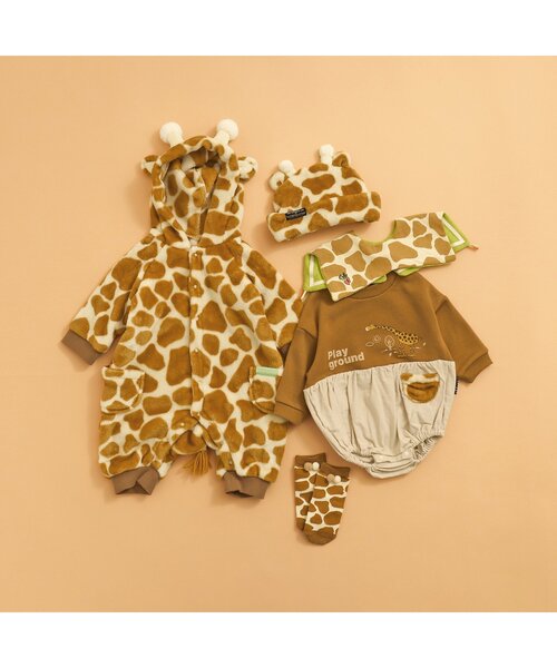 BREEZE（ブリーズ）の「【FUN!FAN!アニマル】なりきり総柄ベビーソックス（ベビーシューズ/ベビーソックス・キッズ・キャメル/オフホワイト・9/12）」の4枚目の写真