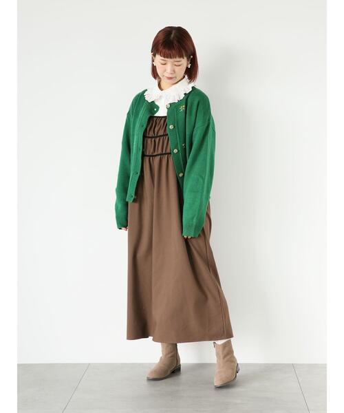 ehka sopo(エヘカソポ)の「スクエア刺繍カーディガン(カーディガン/ボレロ・レディース・レッド/グリーン/キナリ・F)」の8枚目の写真