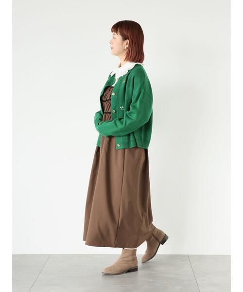 ehka sopo(エヘカソポ)の「スクエア刺繍カーディガン(カーディガン/ボレロ・レディース・レッド/グリーン/キナリ・F)」の17枚目の写真