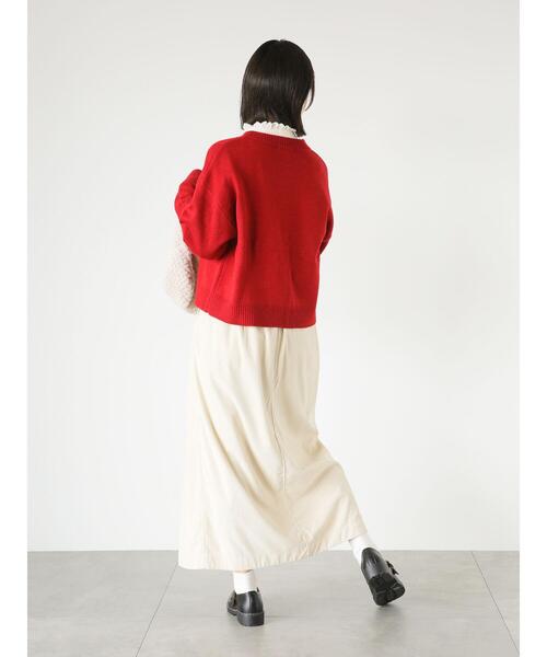 ehka sopo(エヘカソポ)の「スクエア刺繍カーディガン(カーディガン/ボレロ・レディース・レッド/グリーン/キナリ・F)」の21枚目の写真