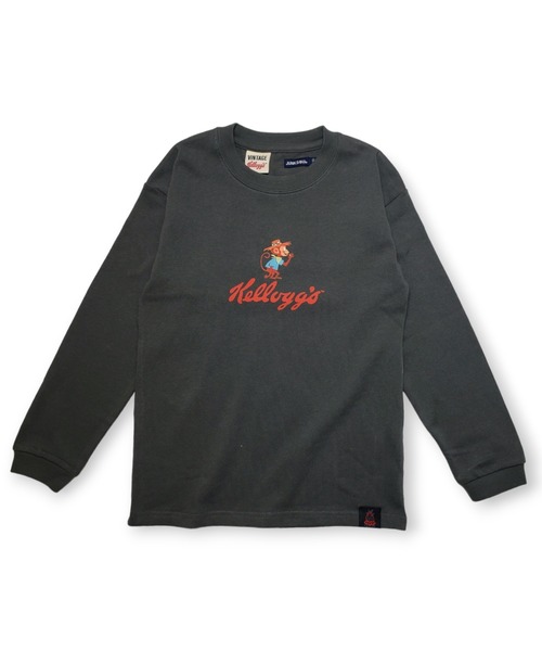 JUNKSOUL（ジャンクソウル）の「JUNKSOUL OUTDOOR/KELOGGS(ケロッグ) MONKEY ロンT (M4)（Tシャツ/カットソー・キッズ・カーキ/チャコールグレー・120/140/100/160/150/110/130）」の3枚目の写真