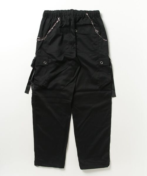 Salong hameu（サロン ハミュー）の「チェーン＆ジップ使いワイドカーゴパンツ メンズ レディース/サブカル系/病み系/量産系ファッション（カーゴパンツ・メンズ・ブラック/ホワイト・M/L）」の6枚目の写真