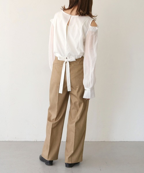 CLEIO(クレイオ)の「【CLEIO】袖ボリューム肩開きバックリボンブラウス/SLEEVE VOLUME BLOUSE/980-11614(シャツ/ブラウス・レディース・ブラック/ホワイト・FREE)」の20枚目の写真