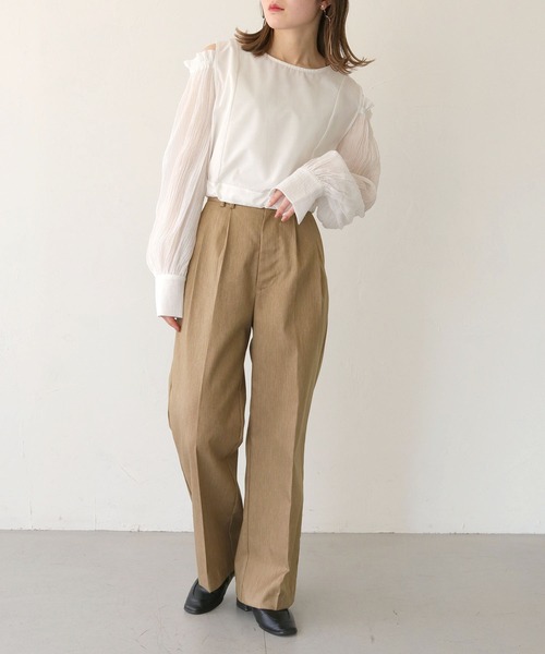 CLEIO(クレイオ)の「【CLEIO】袖ボリューム肩開きバックリボンブラウス/SLEEVE VOLUME BLOUSE/980-11614(シャツ/ブラウス・レディース・ブラック/ホワイト・FREE)」の15枚目の写真