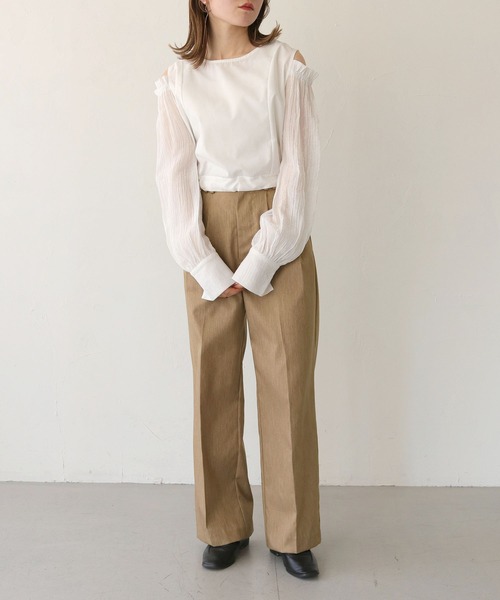 CLEIO(クレイオ)の「【CLEIO】袖ボリューム肩開きバックリボンブラウス/SLEEVE VOLUME BLOUSE/980-11614(シャツ/ブラウス・レディース・ブラック/ホワイト・FREE)」の17枚目の写真