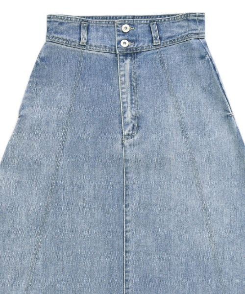 スラブデニムロングフレアスカート（デニムスカート）｜select MOCA