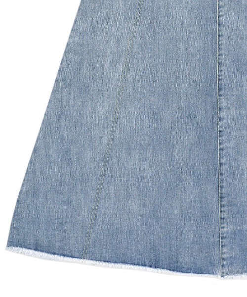 スラブデニムロングフレアスカート（デニムスカート）｜select MOCA