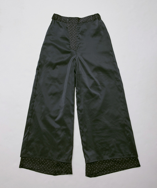 ROPE'(ロペ)の「サテンドットストレートパンツ(その他パンツ・レディース・ブラック系その他/キナリ・36/38)」の9枚目の写真
