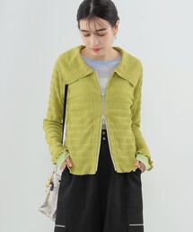 Ray BEAMS | Ray BEAMS / シャーリング ジップ シャツ(Tシャツ/カットソー)