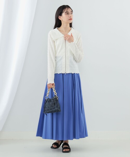 Ray BEAMS（レイビームス）の「Ray BEAMS / シャーリング ジップ シャツ（Tシャツ/カットソー・レディース・グリーン系その他2/オフホワイト/ブルー系その他2・ONE SIZE）」の13枚目の写真