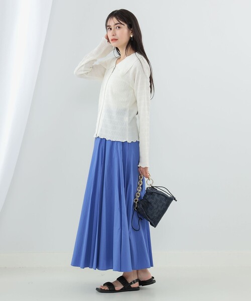 Ray BEAMS（レイビームス）の「Ray BEAMS / シャーリング ジップ シャツ（Tシャツ/カットソー・レディース・グリーン系その他2/オフホワイト/ブルー系その他2・ONE SIZE）」の15枚目の写真