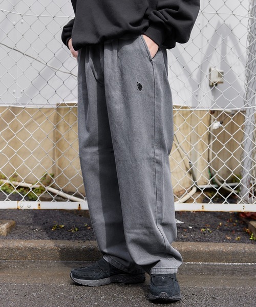 U.S. POLO ASSN.（ユーエスポロアッスン）の「U.S. POLO ASSN. 別注 ロゴ刺繍バルーンシルエットシェフパンツ（チノパンツ・メンズ・ブラック系/ブルー系/ブラック/グレー系/チャコール/カーキ/ホワイト/ベージュ/ブラック系1/カーキ系1/ブラウン系1/ベージュ系1/ブラック系2/ネイビー/グレー・S/M/XL/L）」の8枚目の写真