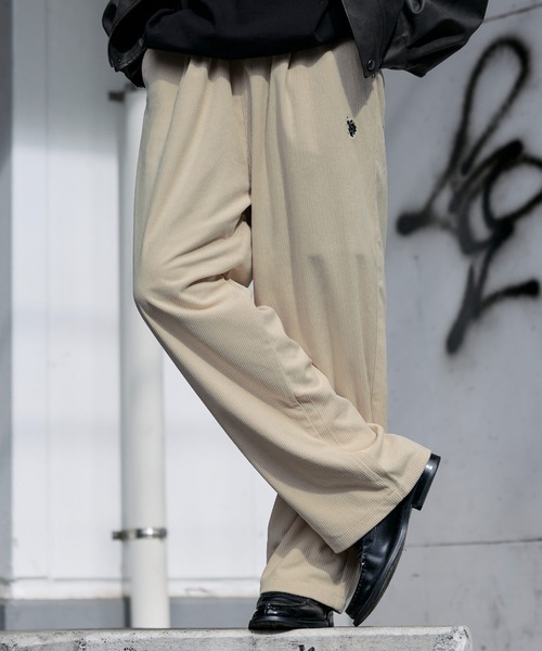 U.S. POLO ASSN.（ユーエスポロアッスン）の「U.S. POLO ASSN. 別注 ロゴ刺繍バルーンシルエットシェフパンツ（チノパンツ・メンズ・ブラック系/ブルー系/ブラック/グレー系/チャコール/カーキ/ホワイト/ベージュ/ブラック系1/カーキ系1/ブラウン系1/ベージュ系1/ブラック系2/ネイビー/グレー・S/M/XL/L）」の11枚目の写真