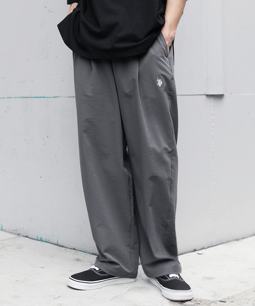 U.S. POLO ASSN.（ユーエスポロアッスン）の「U.S. POLO ASSN. 別注 ロゴ刺繍バルーンシルエットシェフパンツ（チノパンツ・メンズ・ブラック系/ブルー系/ブラック/グレー系/チャコール/カーキ/ホワイト/ベージュ/ブラック系1/カーキ系1/ブラウン系1/ベージュ系1/ブラック系2/ネイビー/グレー・S/M/XL/L）」の6枚目の写真