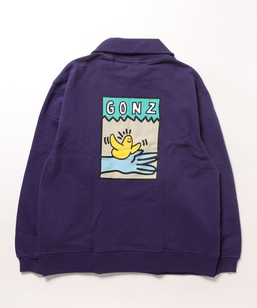 Right-on(ライトオン)の「【(What it isNt)】別注ハーフジップ(スウェット・メンズ・パープル/ホワイト/グレー・M/L/XL)」の5枚目の写真