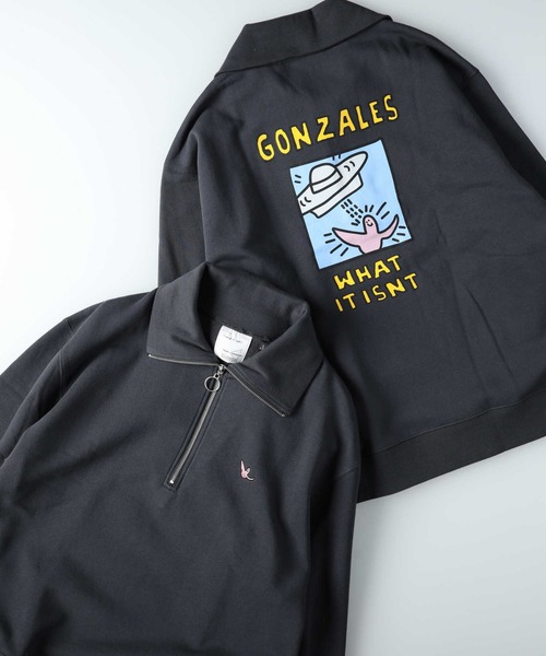 Right-on(ライトオン)の「【(What it isNt)】別注ハーフジップ(スウェット・メンズ・パープル/ホワイト/グレー・M/L/XL)」の10枚目の写真